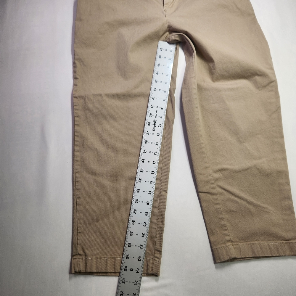 ⭐️GAP Everyday Straight Khaki Pants Womens 12 Tan Beige Chino Cotton Stretch - Picture 5 of 12